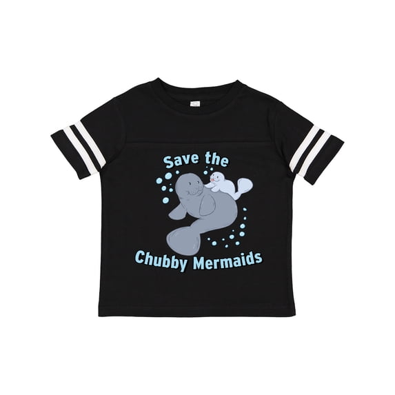 Inktastic Save the Chubby Mermaids with Cute Manatees Boys or Girls Toddler T-Shirt