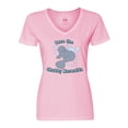 thumbnail image 1 of Inktastic Save the Chubby Mermaids with Cute Manatees Women's V-Neck T-Shirt, 1 of 5