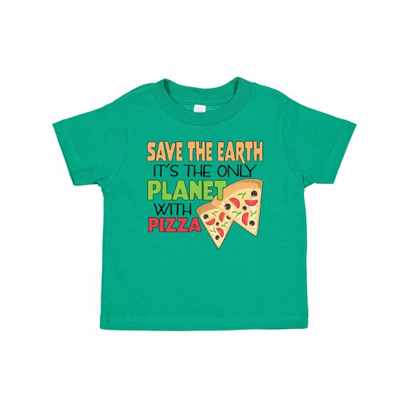 Inktastic Save the Earth It's the Only Planet with Pizza Boys or Girls Baby T-Shirt