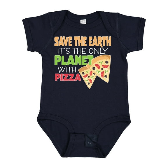 Inktastic Save the Earth. Its the Only Planet with Pizza. Boys or Girls Baby Bodysuit