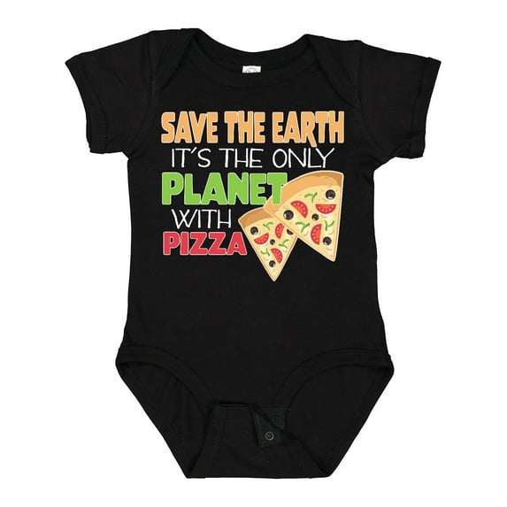 Inktastic Save the Earth. Its the Only Planet with Pizza. Boys or Girls Baby Bodysuit