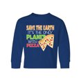 thumbnail image 1 of Inktastic Save the Earth. Its the Only Planet with Pizza. Long Sleeve Youth T-Shirt, 1 of 5