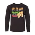 thumbnail image 1 of Inktastic Save the Earth. Its the Only Planet with Pizza. Long Sleeve Youth T-Shirt, 1 of 5