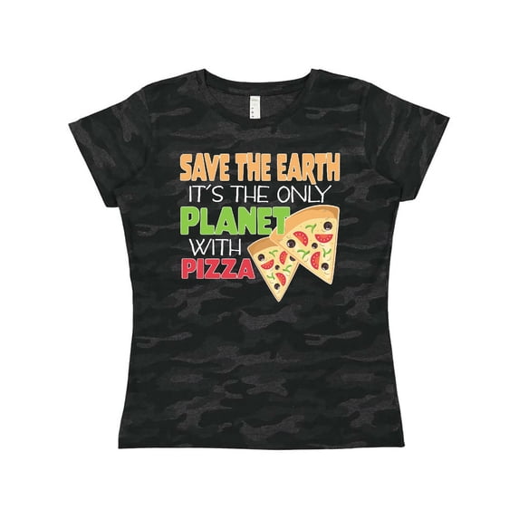 Inktastic Save the Earth. Its the Only Planet with Pizza. Women's T-Shirt