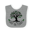 thumbnail image 1 of Inktastic Save the Planet Tree Design with Green Leaves Boys or Girls Baby Bib, 1 of 4
