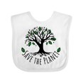 thumbnail image 1 of Inktastic Save the Planet Tree Design with Green Leaves Boys or Girls Baby Bib, 1 of 4