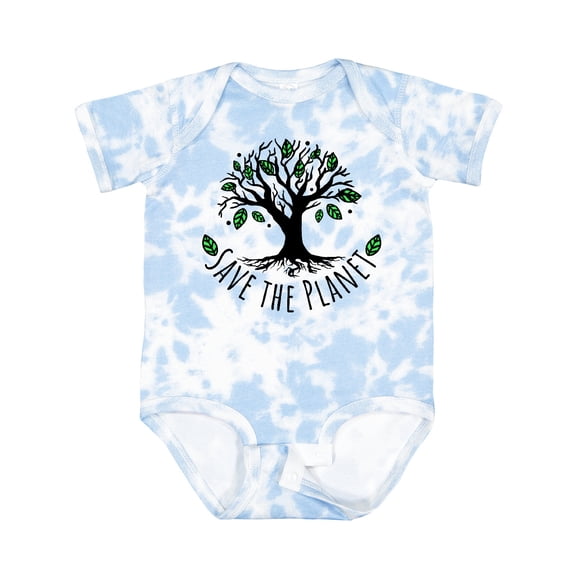 Inktastic Save the Planet Tree Design with Green Leaves Boys or Girls Baby Bodysuit