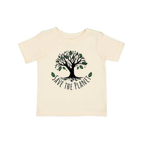 Inktastic Save the Planet Tree Design with Green Leaves Boys or Girls Baby T-Shirt