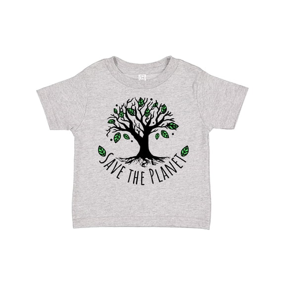 Inktastic Save the Planet Tree Design with Green Leaves Boys or Girls Toddler T-Shirt