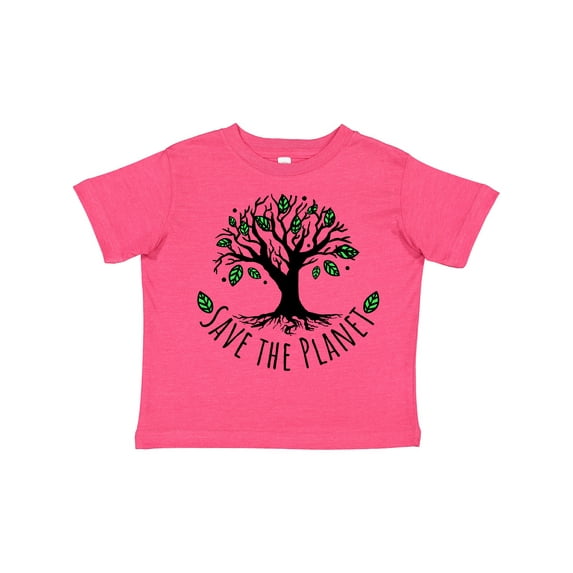 Inktastic Save the Planet Tree Design with Green Leaves Boys or Girls Toddler T-Shirt