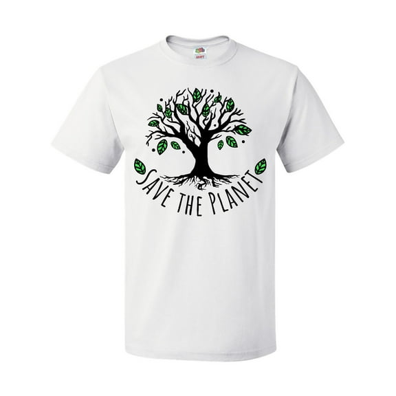 Inktastic Save the Planet Tree Design with Green Leaves T-Shirt