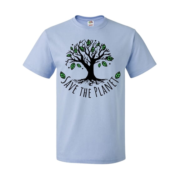 Inktastic Save the Planet Tree Design with Green Leaves T-Shirt