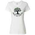 thumbnail image 1 of Inktastic Save the Planet Tree Design with Green Leaves Women's T-Shirt, 1 of 5