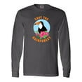 thumbnail image 1 of Inktastic Save the Rainforest Toucan Illustration Long Sleeve T-Shirt, 1 of 5
