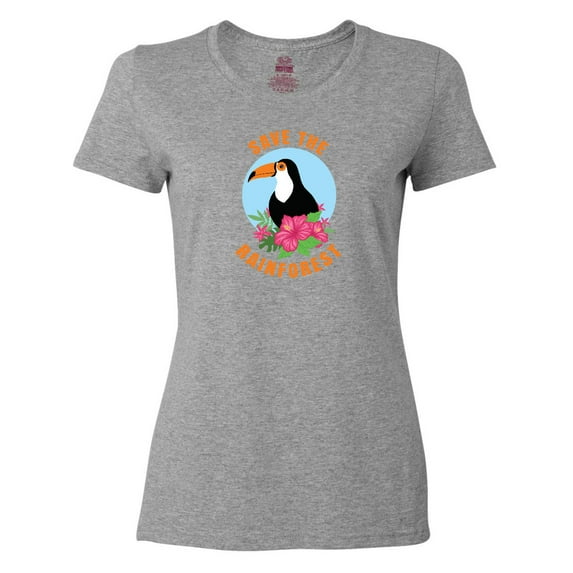 Inktastic Save the Rainforest Toucan Illustration Women's T-Shirt