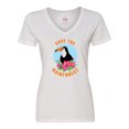 thumbnail image 1 of Inktastic Save the Rainforest Toucan Illustration Women's V-Neck T-Shirt, 1 of 5