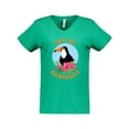 thumbnail image 1 of Inktastic Save the Rainforest Toucan Illustration Women's V-Neck T-Shirt, 1 of 5