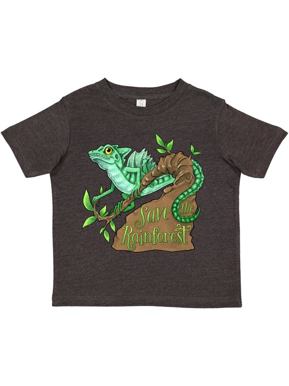Save the Rainforest with Basilisk Lizard on a Tree Boys or Girls Toddler T-Shirt