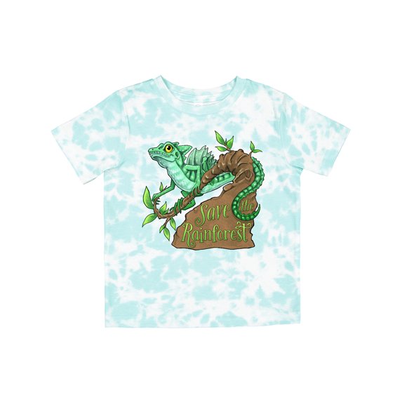 Inktastic Save the Rainforest with Basilisk Lizard on a Tree Boys or Girls Toddler T-Shirt