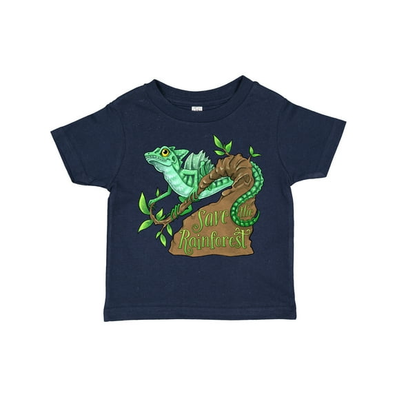 Inktastic Save the Rainforest with Basilisk Lizard on a Tree Boys or Girls Toddler T-Shirt