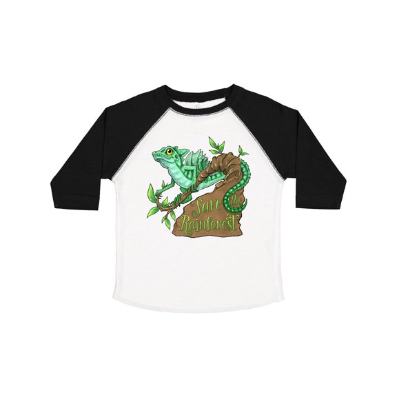 Inktastic Save the Rainforest with Basilisk Lizard on a Tree Boys or Girls Toddler T-Shirt