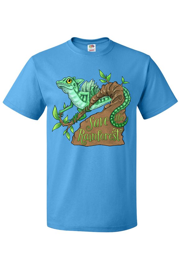 Save the Rainforest with Basilisk Lizard on a Tree T-Shirt