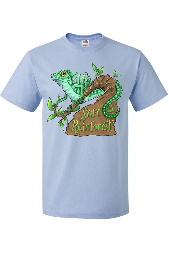 Save the Rainforest with Basilisk Lizard on a Tree T-Shirt