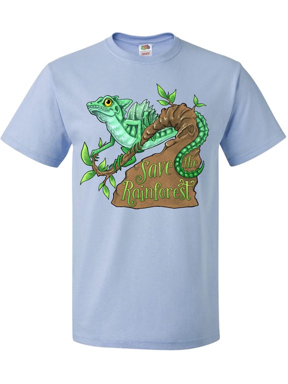 Save the Rainforest with Basilisk Lizard on a Tree T-Shirt