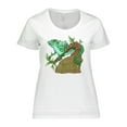 thumbnail image 1 of Inktastic Save the Rainforest with Basilisk Lizard on a Tree Women's Plus Size T-Shirt, 1 of 5