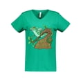 thumbnail image 1 of Inktastic Save the Rainforest with Basilisk Lizard on a Tree Women's V-Neck T-Shirt, 1 of 5