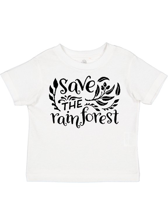 Save the Rainforest with Leaves Boys or Girls Toddler T-Shirt