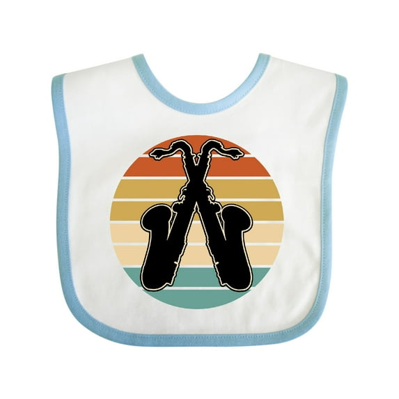 Inktastic Saxophone Music Vintage Band Boys or Girls Baby Bib