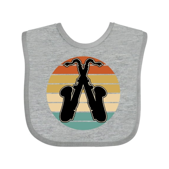 Inktastic Saxophone Music Vintage Band Boys or Girls Baby Bib
