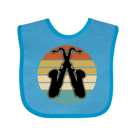 Inktastic Saxophone Music Vintage Band Boys or Girls Baby Bib