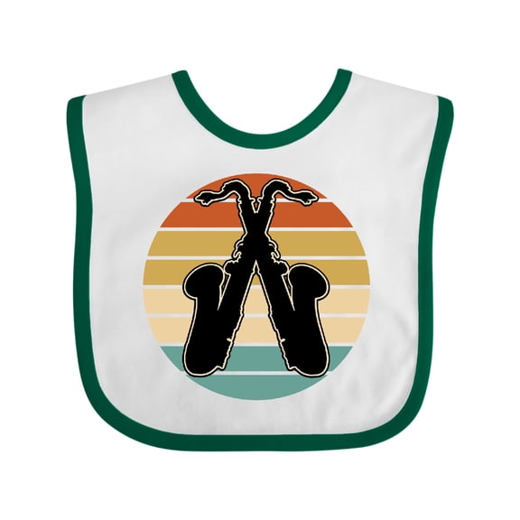 Inktastic Saxophone Music Vintage Band Boys or Girls Baby Bib