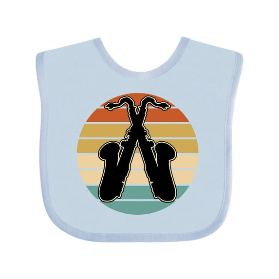 Inktastic Saxophone Music Vintage Band Boys or Girls Baby Bib