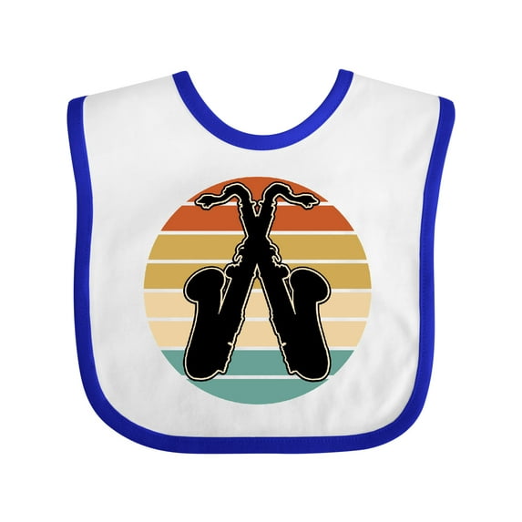 Inktastic Saxophone Music Vintage Band Boys or Girls Baby Bib