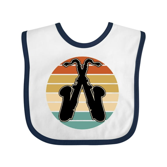 Inktastic Saxophone Music Vintage Band Boys or Girls Baby Bib