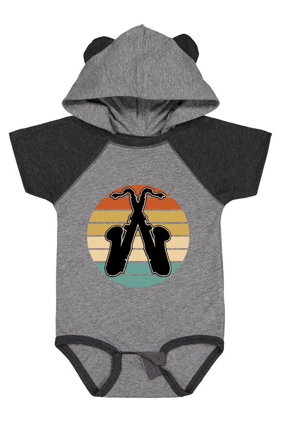 Saxophone Music Vintage Band Boys or Girls Baby Bodysuit