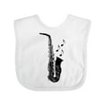 thumbnail image 1 of Inktastic Saxophone Musician Band Gift Idea Boys or Girls Baby Bib, 1 of 4