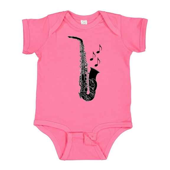 Inktastic Saxophone Musician Band Gift Idea Boys or Girls Baby Bodysuit