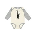 thumbnail image 1 of Inktastic Saxophone Musician Band Gift Idea Boys or Girls Long Sleeve Baby Bodysuit, 1 of 5