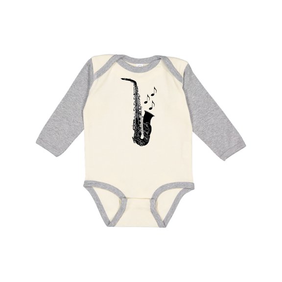 Inktastic Saxophone Musician Band Gift Idea Boys or Girls Long Sleeve Baby Bodysuit