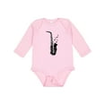 thumbnail image 1 of Inktastic Saxophone Musician Band Gift Idea Boys or Girls Long Sleeve Baby Bodysuit, 1 of 5