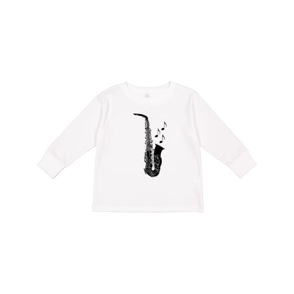 Inktastic Saxophone Musician Band Gift Idea Boys or Girls Long Sleeve Toddler T-Shirt
