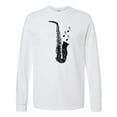 thumbnail image 1 of Inktastic Saxophone Musician Band Idea Long Sleeve T-Shirt, 1 of 5