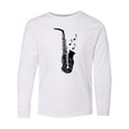 thumbnail image 1 of Inktastic Saxophone Musician Band Idea Long Sleeve Youth T-Shirt, 1 of 5