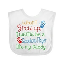 Inktastic Saxophone Player Like Daddy Boys or Girls Baby Bib