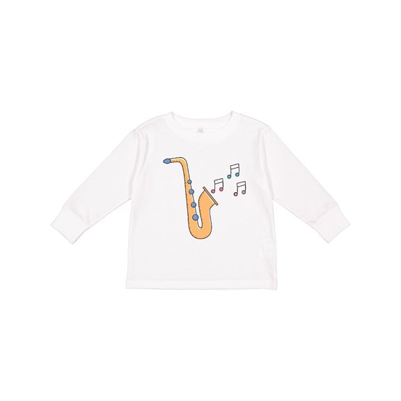 Inktastic Saxophone Player Music Gift Girls Long Sleeve Toddler T-Shirt