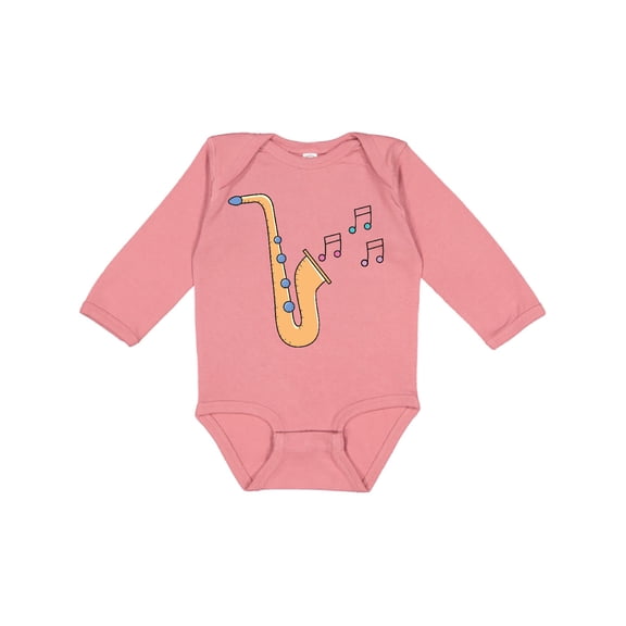 Inktastic Saxophone Player Music Girls Long Sleeve Baby Bodysuit
